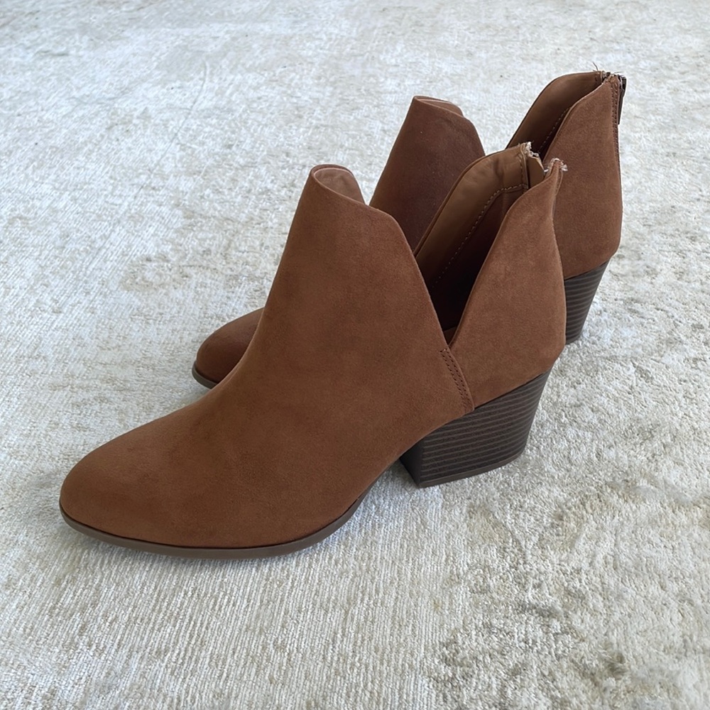 Brown Suede Booties